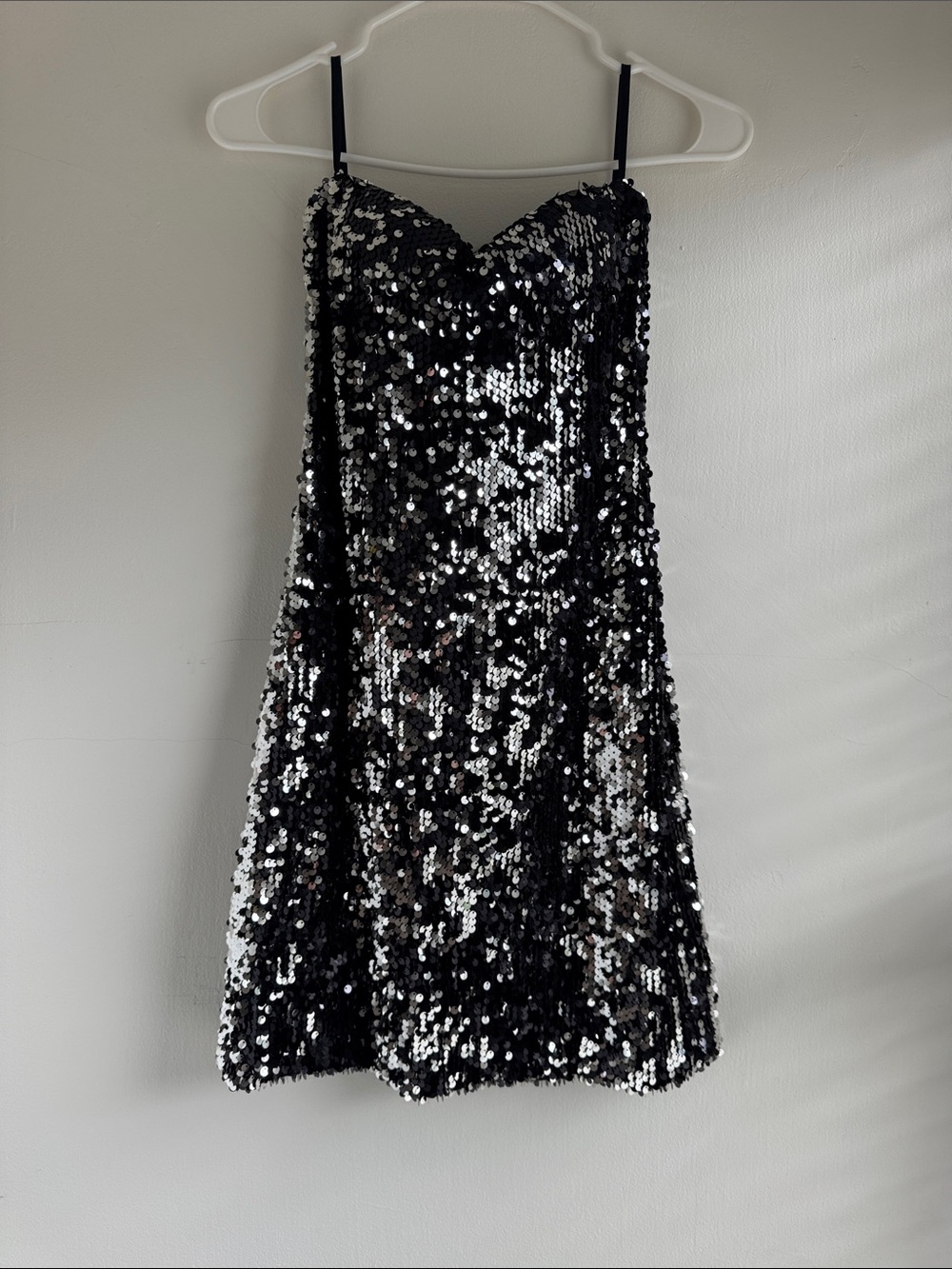 Arden B Black Sequin A-Line Cocktail Skirt